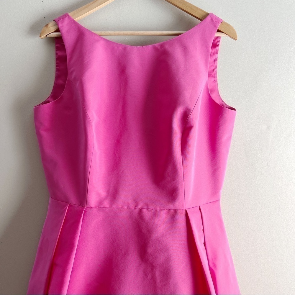 Frascara 100% Silk Fit & Flare Hi-Lo Formal Midi Dress in Magenta Pink, Size‎ 14 - Picture 2 of 12